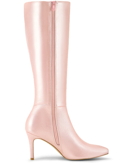 Pointed Toe Stiletto High Heel Zipper Knee High Boots