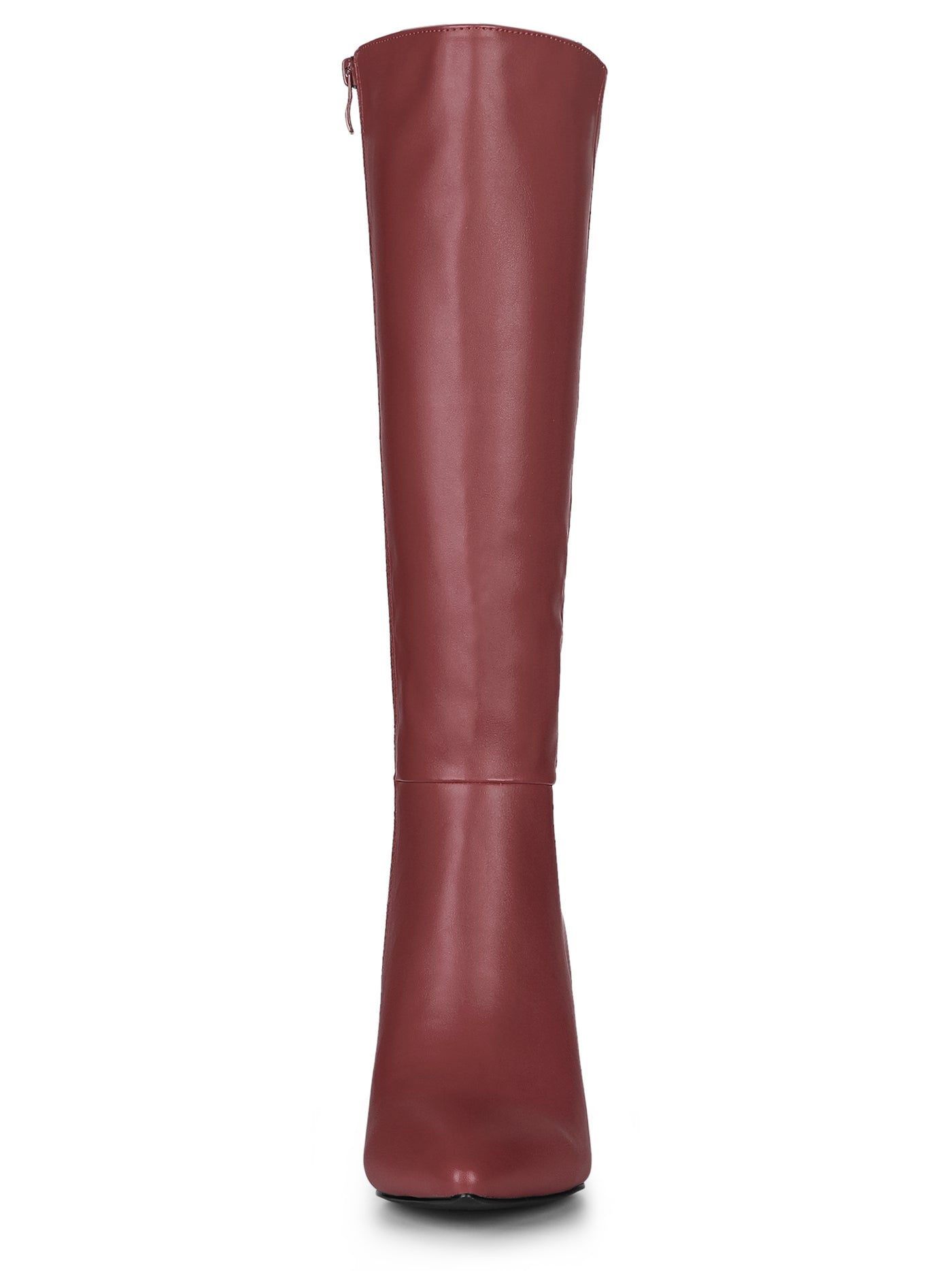 Allegra K Pointed Toe Stiletto High Heel Zipper Knee High Boots