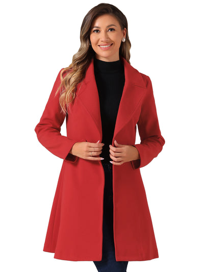 Elegant Overcoat Shawl Collar Single Winter Belted Long Coat