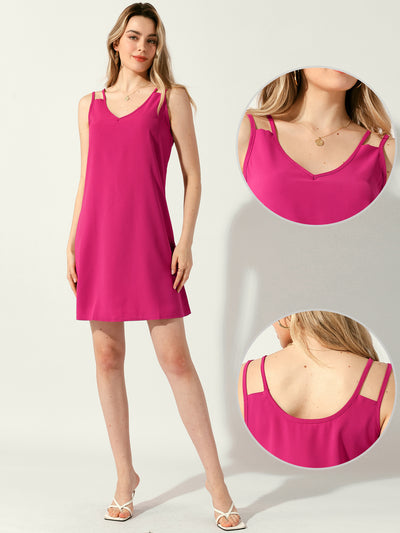 Summer Casual Loose Sleeveless Mini Dress Sundress