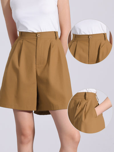 Linen Summer Casual Elastic High Waist Shorts