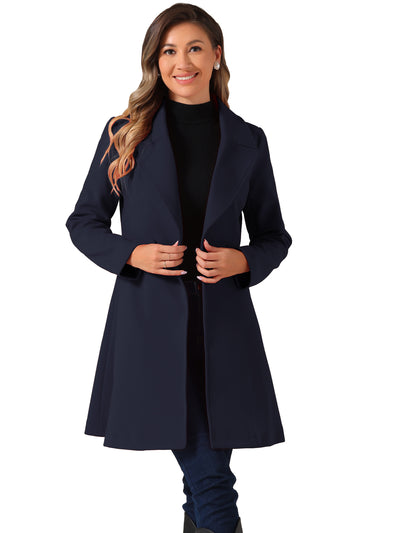 Elegant Overcoat Shawl Collar Single Winter Belted Long Coat