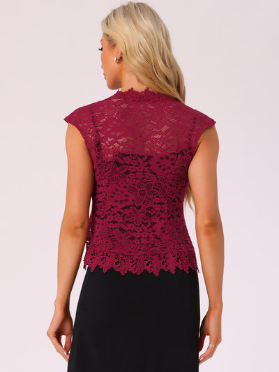 Floral Lace Shrug Wedding Guest Cap Sleeve Formal Sheer Bolero Cardigan