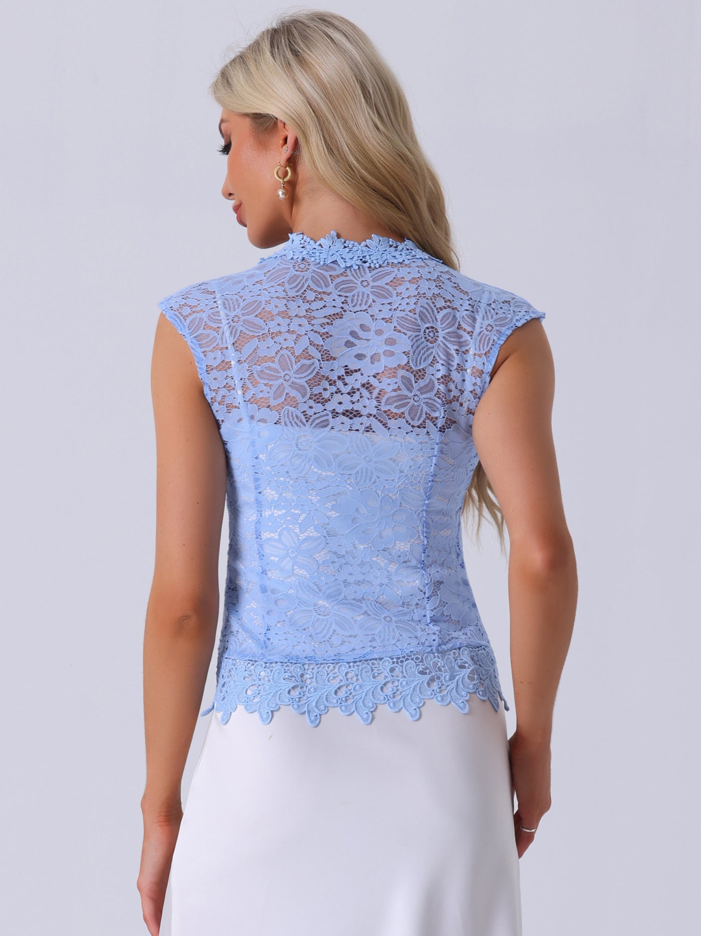 Allegra K Floral Lace Shrug Wedding Guest Cap Sleeve Formal Sheer Bolero Cardigan