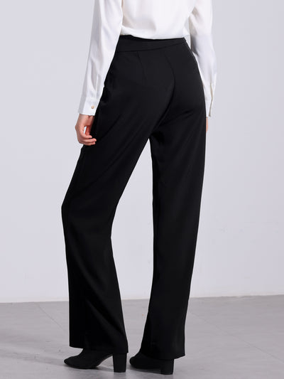 Straight Leg High Waisted Office Business Slacks Pants