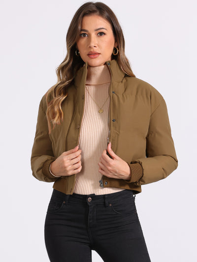 Baggy Padded Cropped Winter Bomber Jacket