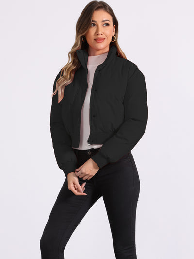 Baggy Padded Cropped Winter Bomber Jacket