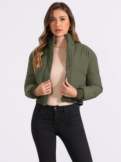 Baggy Padded Cropped Winter Bomber Jacket