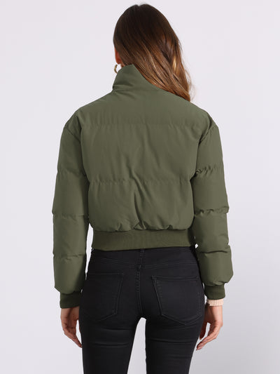 Baggy Padded Cropped Winter Bomber Jacket