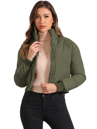 Baggy Padded Cropped Winter Bomber Jacket