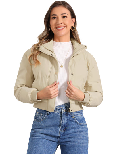 Baggy Padded Cropped Winter Bomber Jacket