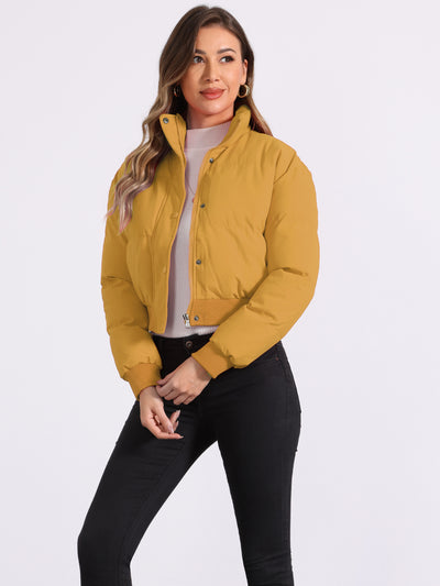 Baggy Padded Cropped Winter Bomber Jacket