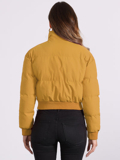 Baggy Padded Cropped Winter Bomber Jacket