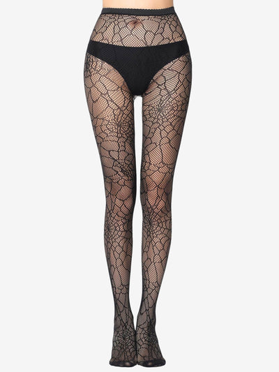 2 Pairs Halloween Jacquard Fishnet Stockings Pantyhose Set