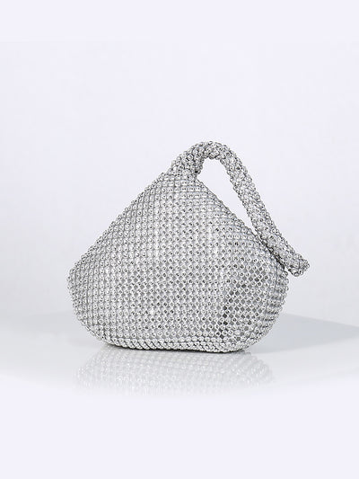 Rhinestones Triangle Shape Evening Clutch Bag