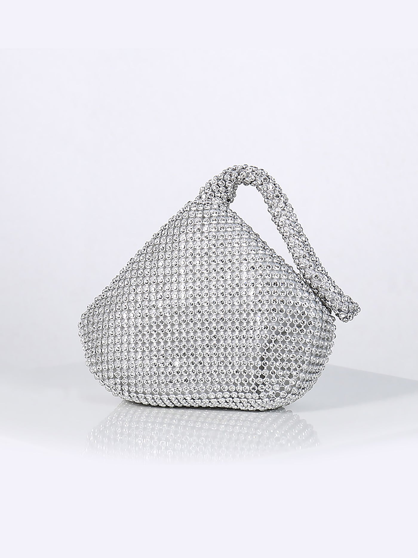 Allegra K Rhinestones Triangle Shape Evening Clutch Bag