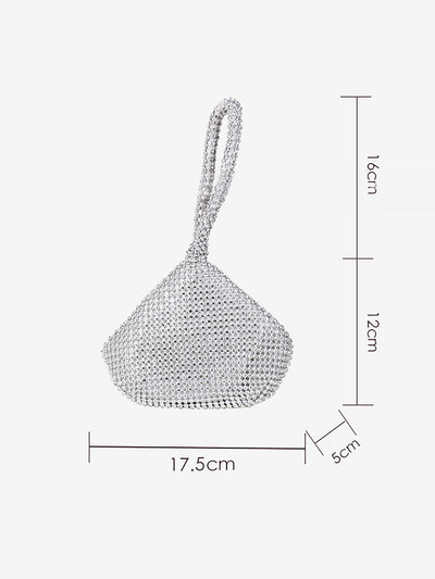 Rhinestones Triangle Shape Evening Clutch Bag