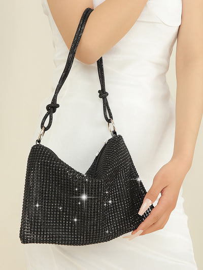 Rhinestone Knotted Armpit Diamond Encrusted Shoulder Bag