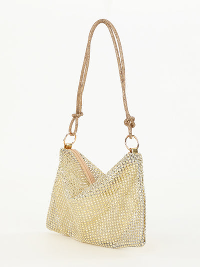 Rhinestone Knotted Armpit Diamond Encrusted Shoulder Bag