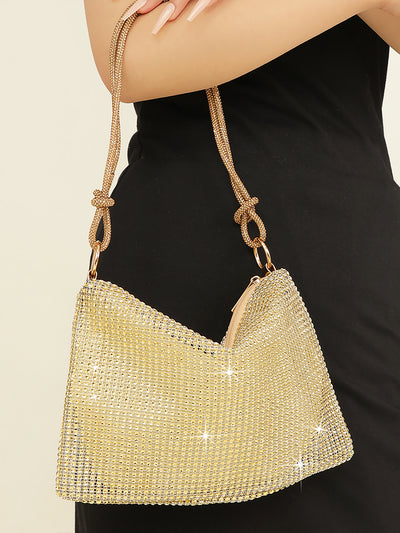 Rhinestone Knotted Armpit Diamond Encrusted Shoulder Bag