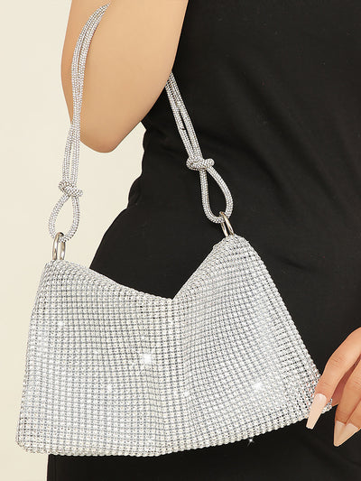 Rhinestone Knotted Armpit Diamond Encrusted Shoulder Bag