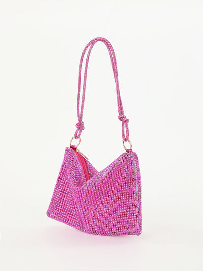 Rhinestone Knotted Armpit Diamond Encrusted Shoulder Bag