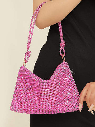 Rhinestone Knotted Armpit Diamond Encrusted Shoulder Bag