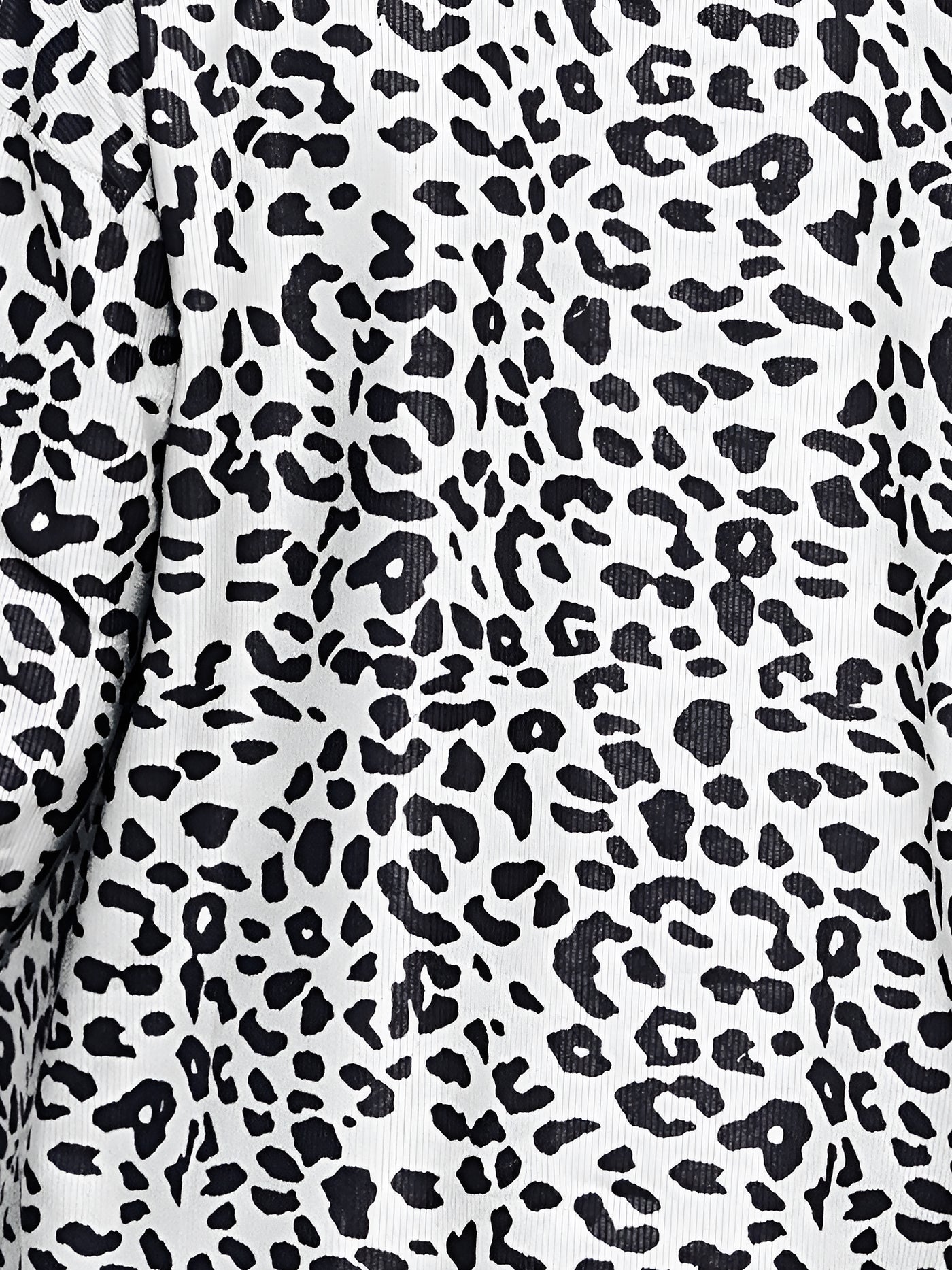 Allegra K Leopard Textured Long Sleeve Collar Shacket Shirt