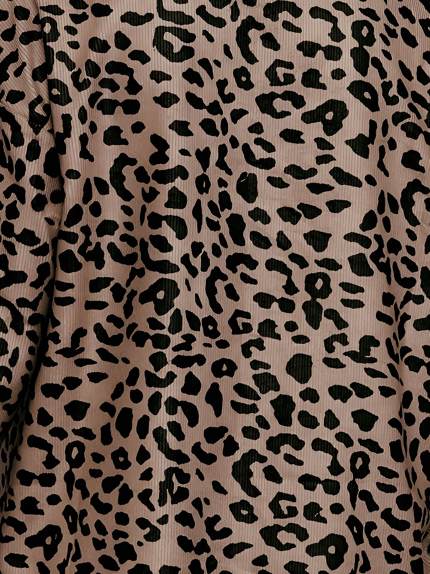 Allegra K Leopard Textured Long Sleeve Collar Shacket Shirt