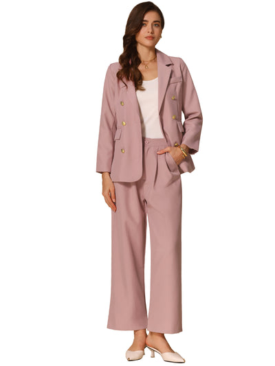 Women's Two Piece Sets Dressy Business Work Office Casual Outfits Blazer Pantsuits Set