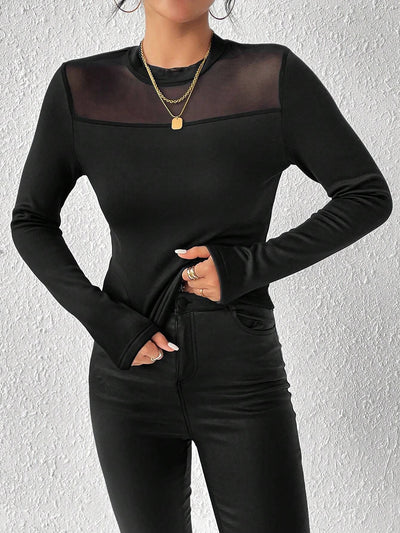 Fleece Thermal Solid Color Long Sleeves Blouse