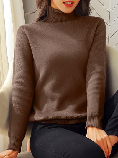 Fleece Thermal Turtle Neck Long Sleeves Sweater