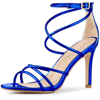 Elegant Open Toe Strappy Strap Stiletto Heel Sandals