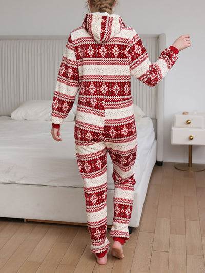 Christmas Deer Snowflake Flannel Loungewear Sleepwear