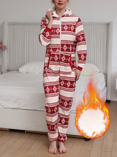 Christmas Deer Snowflake Flannel Loungewear Sleepwear