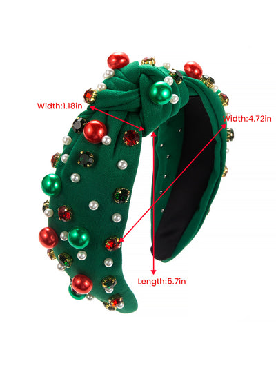 Christmas Faux Pearl Diamond Headband Hair Accessories