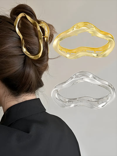 2 Packs Irregular Cloud Shape Ponytail Clip Simple Hair Accessories