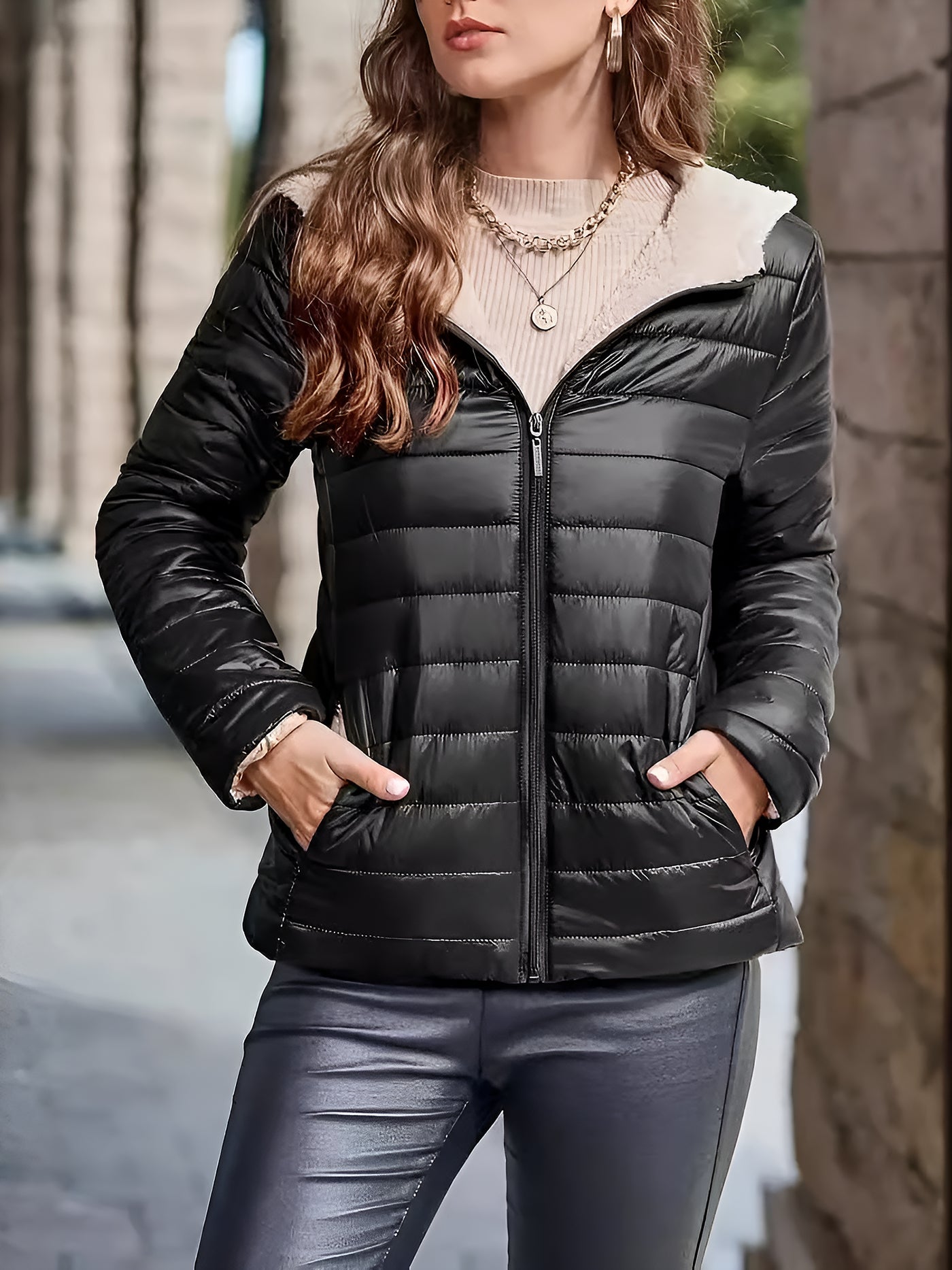 Allegra K Hooded Long Sleeves Thermal Warm Padded Coats