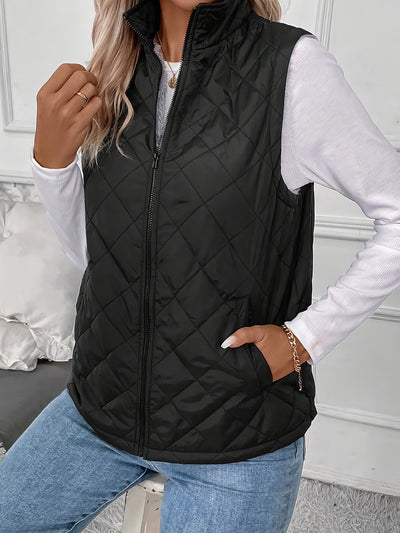 Polar Fleece Thermal Sleeveless Quilted Vest