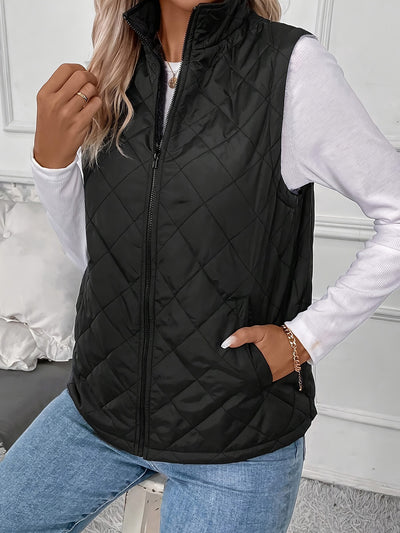 Polar Fleece Thermal Sleeveless Quilted Vest