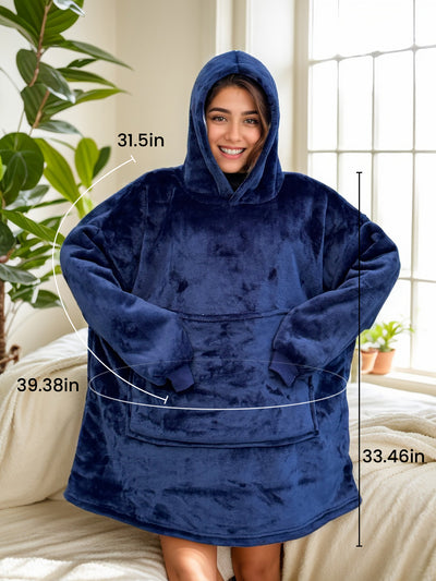 Home Wear Thick Loose Wearable Flannel Blanket