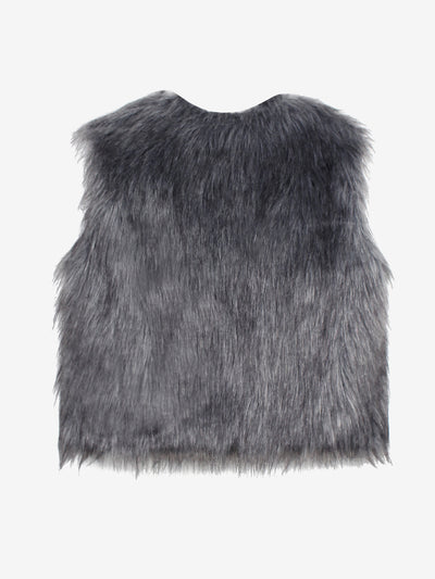 Faux Fur Sleeveless Open Front Cropped Vest