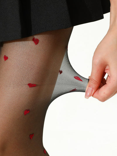 2 Pairs Red Heart 15D Stockings Pantyhose