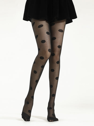 3 Pairs Heart Polka Dots 10D Stockings Pantyhose