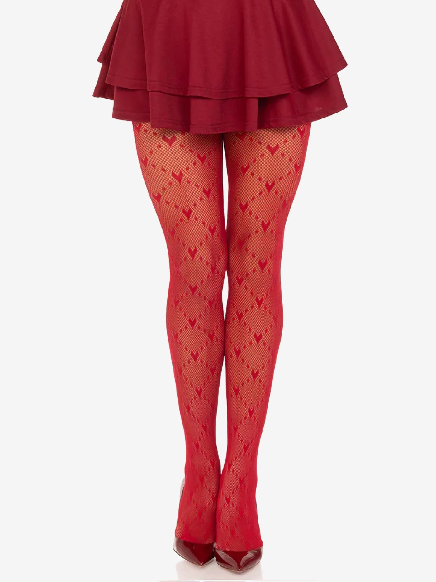 Allegra K 2 Pairs Heart Pattern Stockings Pantyhose