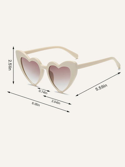 Women's Vintage Heart Shape Frame Sunglasses