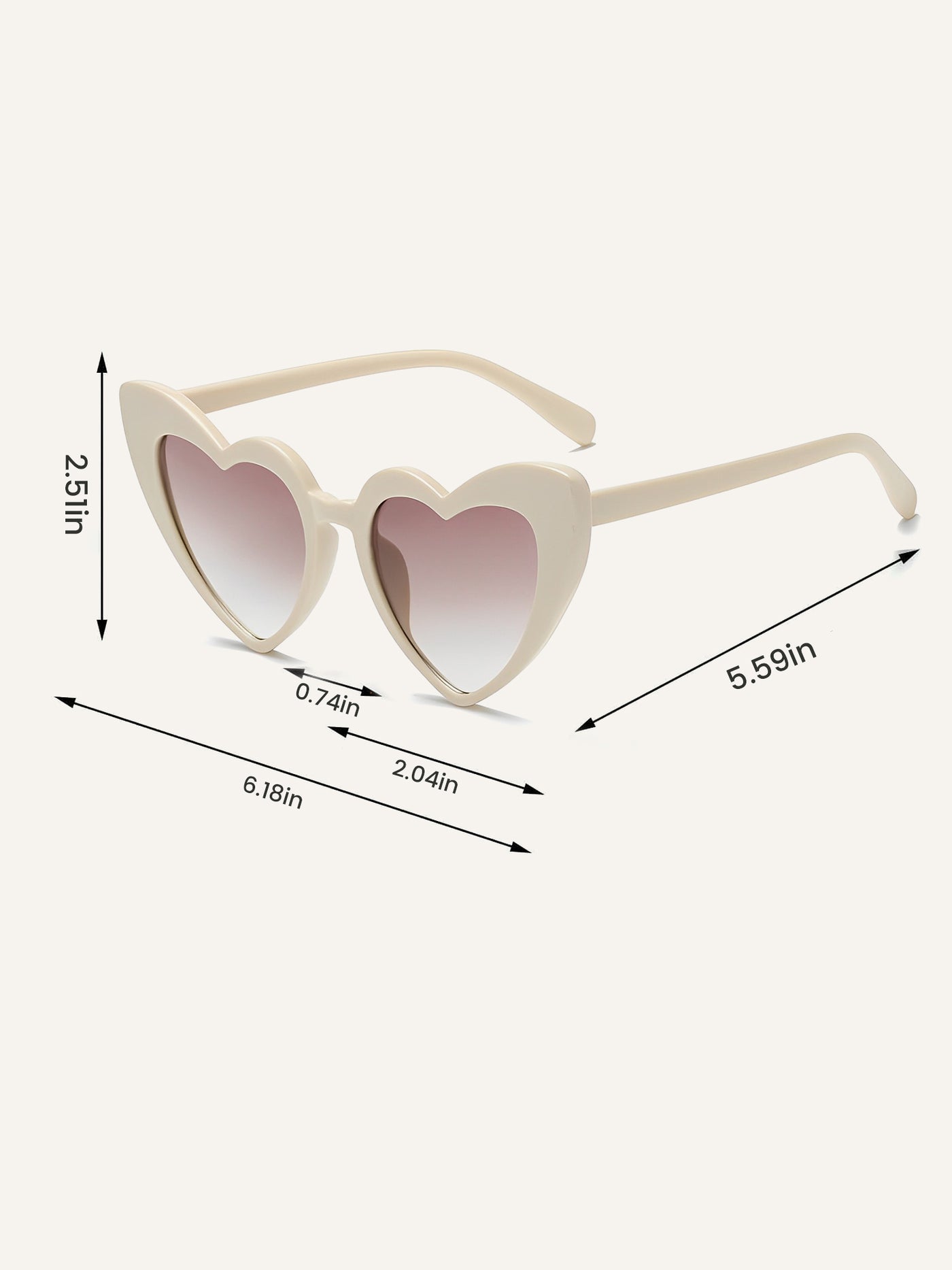 Allegra K Women's Vintage Heart Shape Frame Sunglasses