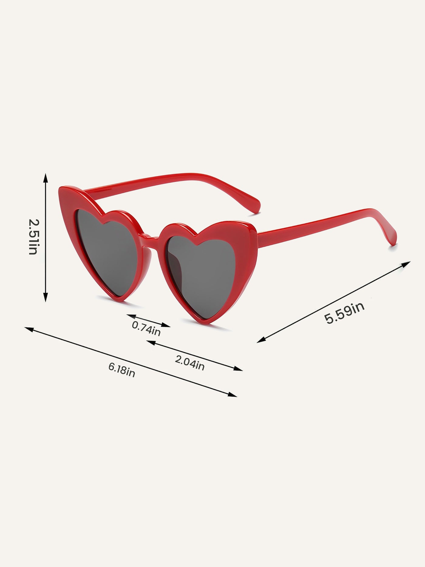 Allegra K Women's Vintage Heart Shape Frame Sunglasses