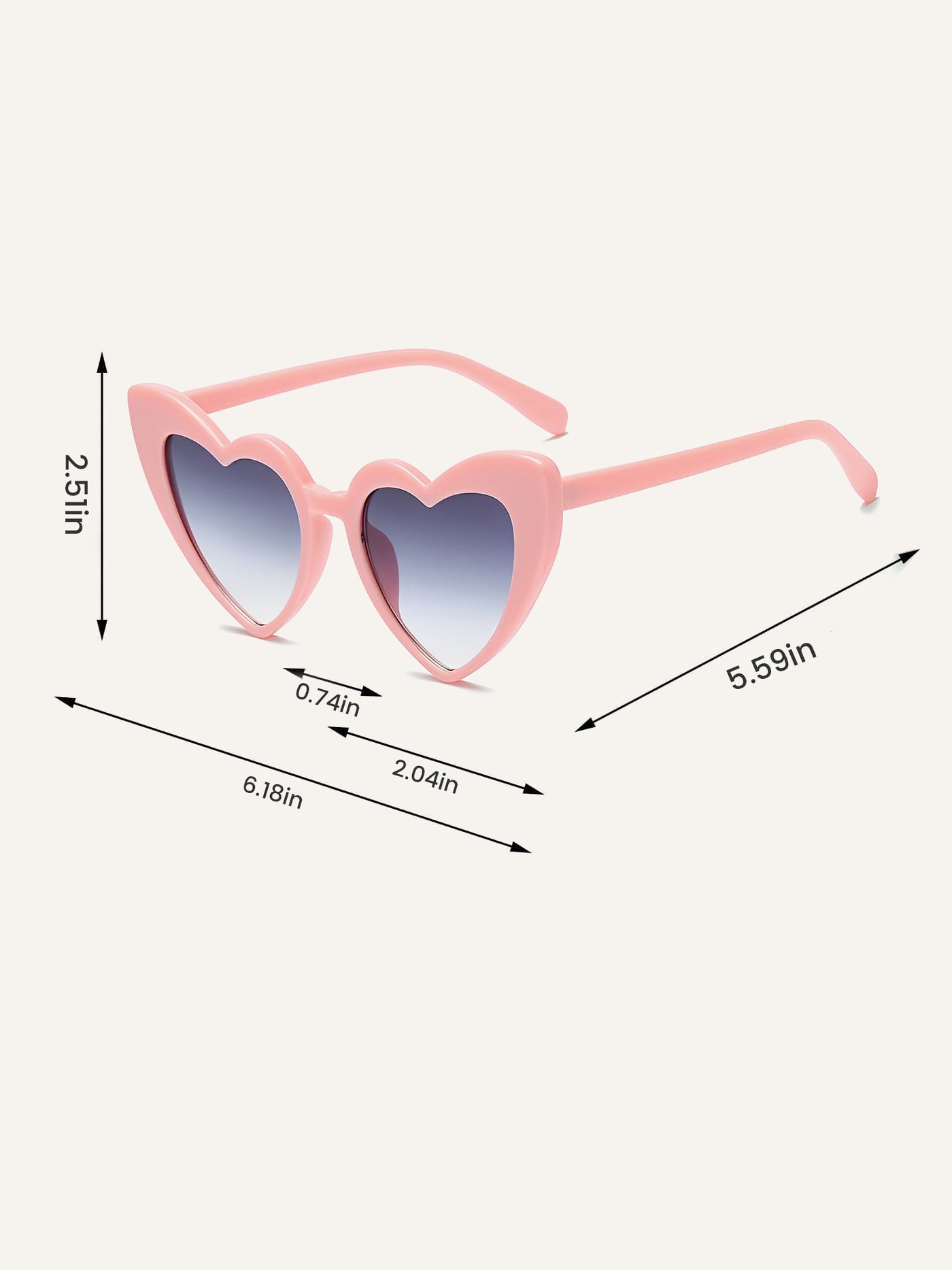 Allegra K Women's Vintage Heart Shape Frame Sunglasses