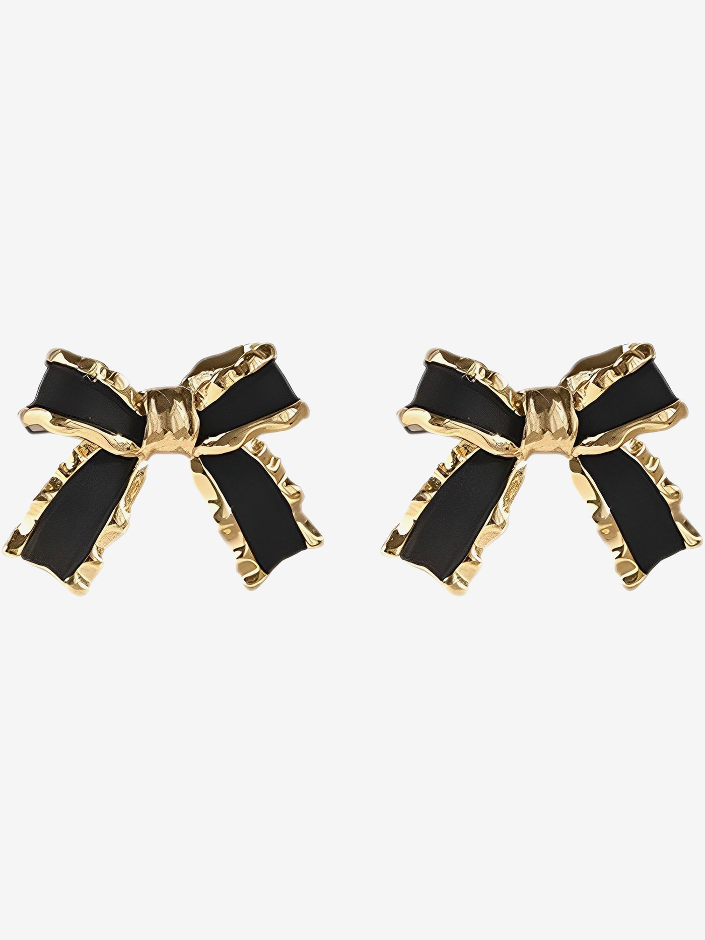 Allegra K 1 Pair Alloy Bow Shape Stud Earrings